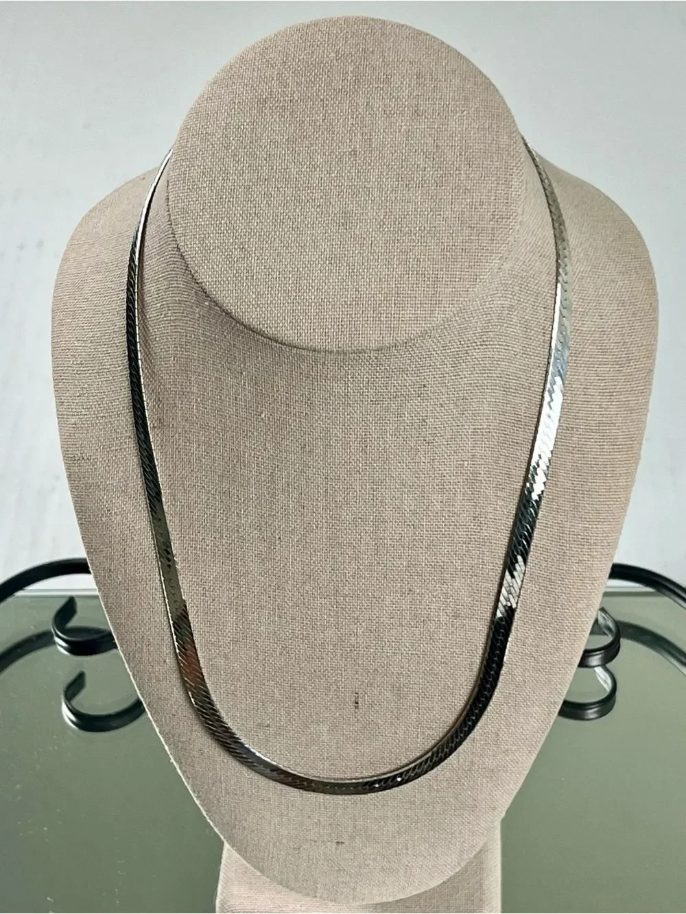 Italy 925 Sterling Silver Herringbone Necklace 20
